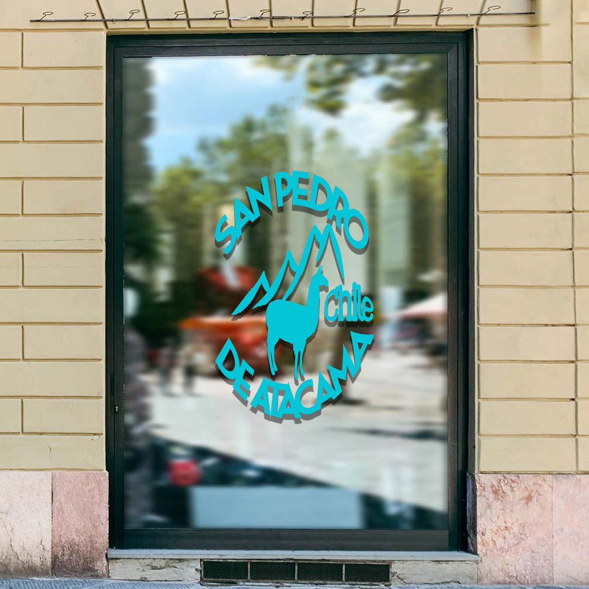 Adhesivo San Pedro de atacama Llama Cordillera