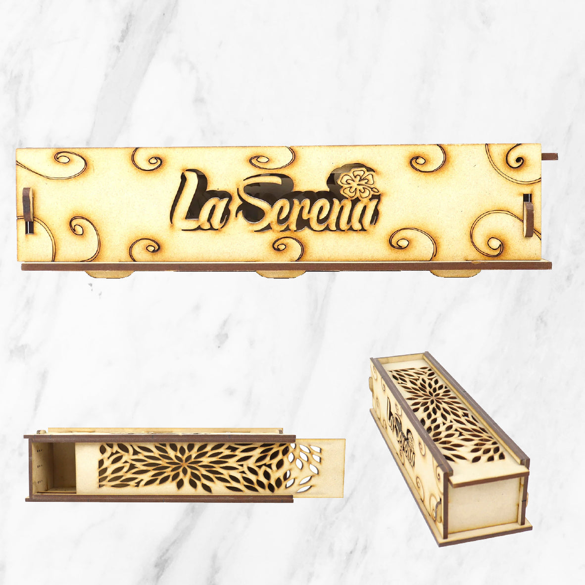 Porta Incienso caja con tapa