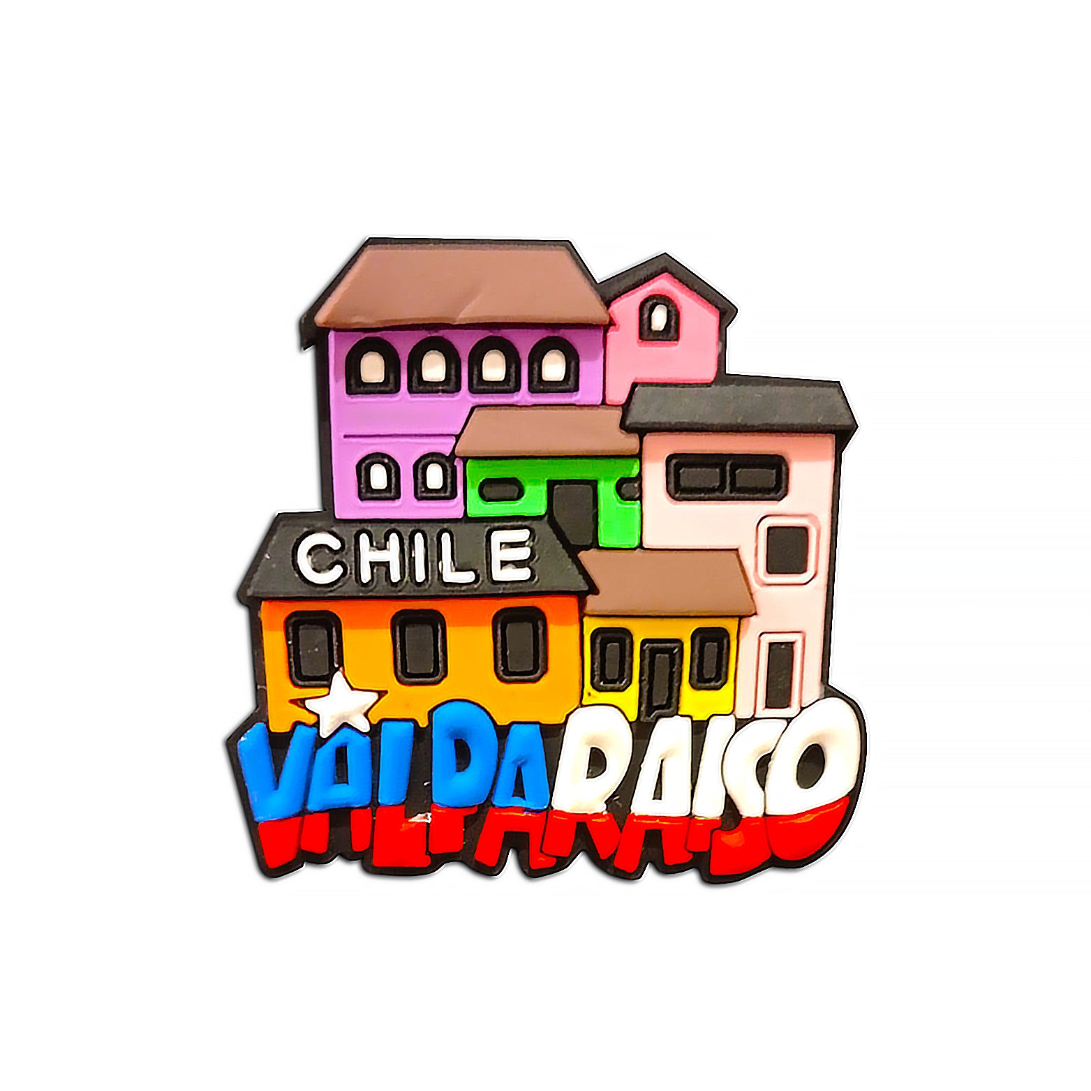 Imán de goma Casas Valparaíso