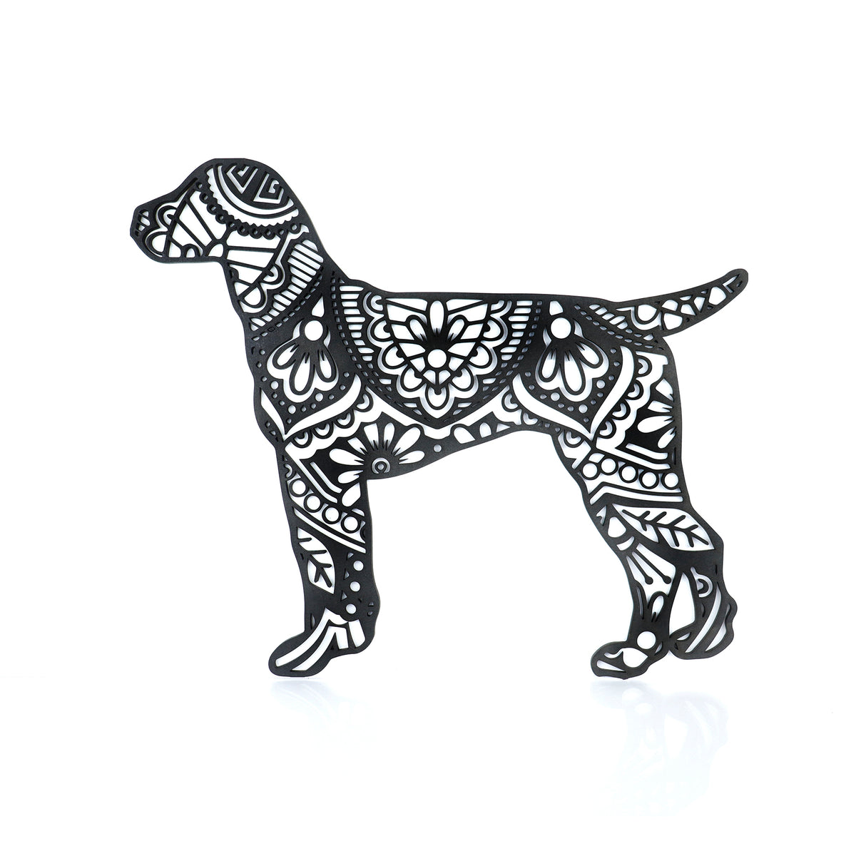 Animales Mándala Negro Perrito