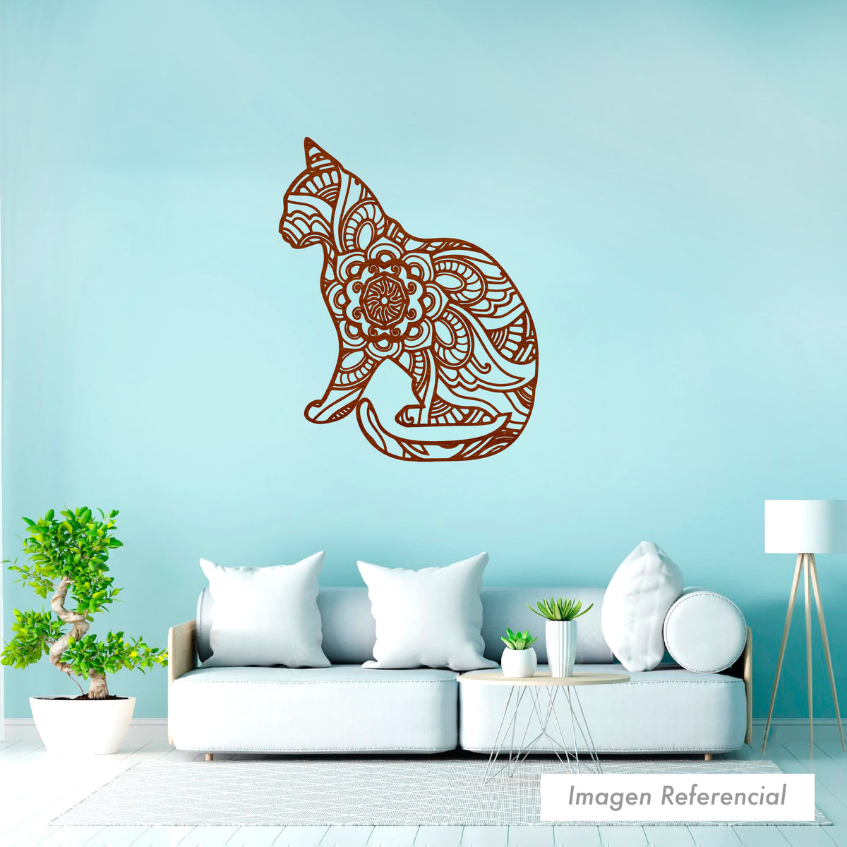 Animales Mándala  Negro Gato