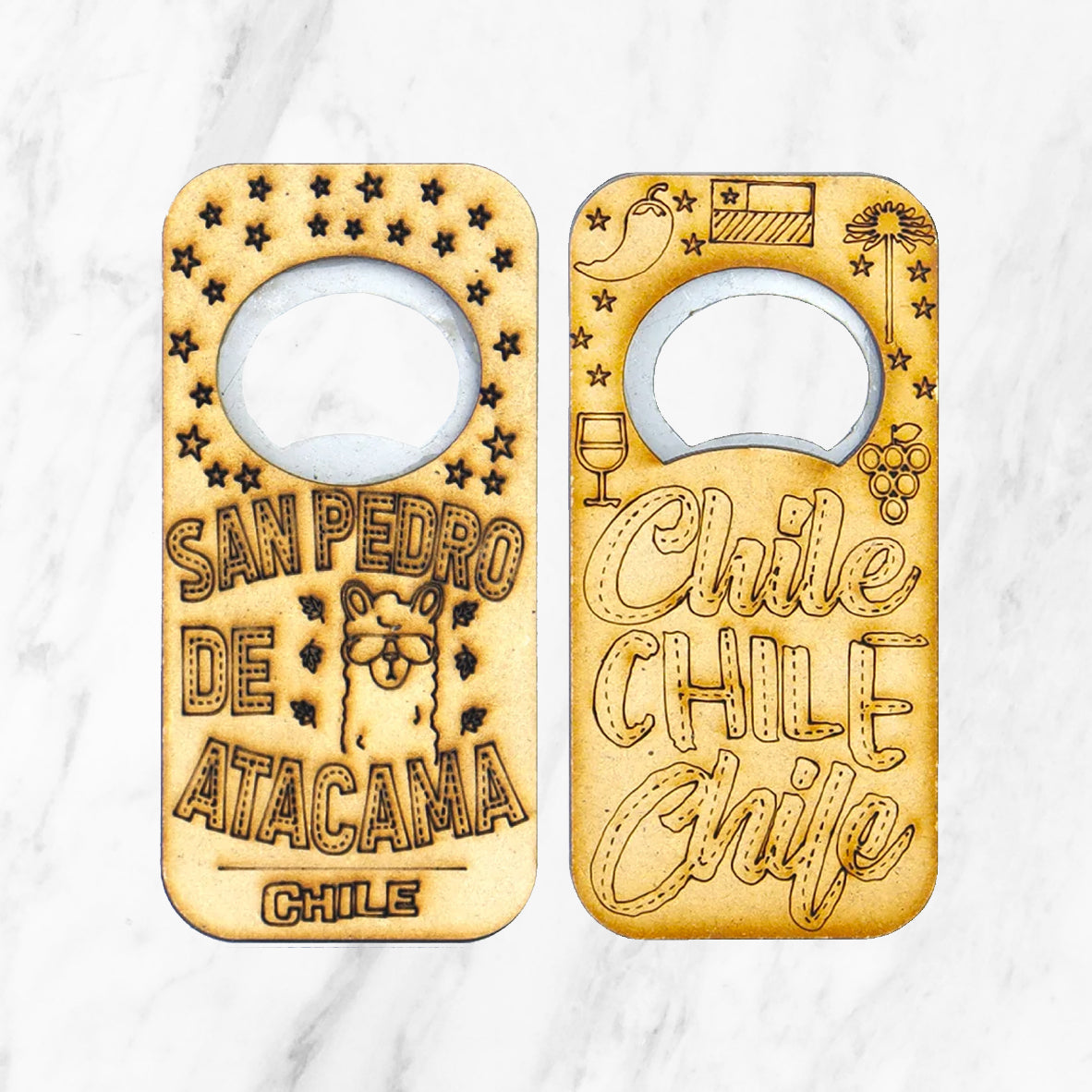 Destapador imán madera