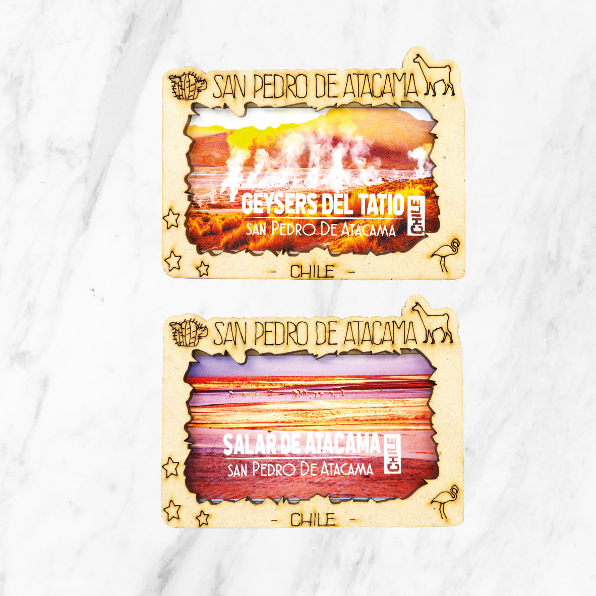 Imán marco foto horizontal